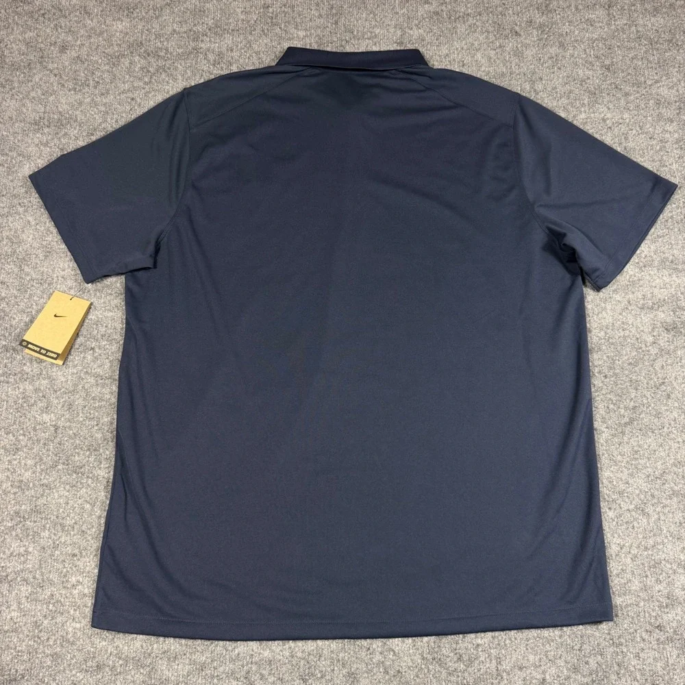 Nike Golf Polo Sunoco Logo Mens XXL Navy Blue Polyester Short Sleeve NWT